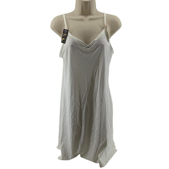 Vassarette 2 in 1 Spin Slip Solid White Womens Large - Picture 1 of 4